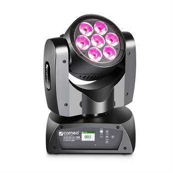 AUROBEAM 150 - 7 x 15 W RGBW LED Unlimited Der Cameo AuroBeam 150 ist ein ultraschneller Moving Head mit unbegrenzter Pan- und Tilt-Bewegung, 16-Bit-Auflösung und 3.600 Hz Wiederholrate. Sieben 15 Watt starke Quad-LEDs erzeugen satte RGBW-Farben, AUROBEAM 150 - 7 x 15 W RGBW LED Unlimited Der Cameo AuroBeam 150 ist ein ultraschneller Moving Head mit unbegrenzter Pan- und Tilt-Bewegung, 16-Bit-Auflösung und 3.600 Hz Wiederholrate. Sieben 15 Watt starke Quad-LEDs erzeugen satte RGBW-Farben,