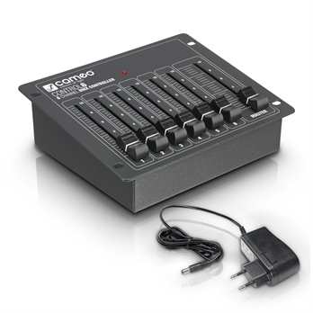 CONTROL 6 - 6-Kanal DMX-Controller Der Cameo CLCONTROL6 ist ein besonders kompakter DMX-Controller mit 6 Kanälen, der sich perfekt zur Steuerung kleiner Lichtanlagen eignet. Er läßt sich vielfältig montieren und kann selbstverständlich auch freist CONTROL 6 - 6-Kanal DMX-Controller Der Cameo CLCONTROL6 ist ein besonders kompakter DMX-Controller mit 6 Kanälen, der sich perfekt zur Steuerung kleiner Lichtanlagen eignet. Er läßt sich vielfältig montieren und kann selbstverständlich auch freist