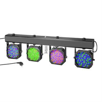 Multi PAR1 Kompakte 432x10mm LED Anlage+Case Vier kompakte Flat Cans, montiert auf einer Bar mit integrierter Steuerung - damit wird die CLMPAR 1 zur optimalen Grundausstattung für die Bühnenbeleuchtung. Jede der vier Flat Cans ist mit 108 superhe Multi PAR1 Kompakte 432x10mm LED Anlage+Case Vier kompakte Flat Cans, montiert auf einer Bar mit integrierter Steuerung - damit wird die CLMPAR 1 zur optimalen Grundausstattung für die Bühnenbeleuchtung. Jede der vier Flat Cans ist mit 108 superhe