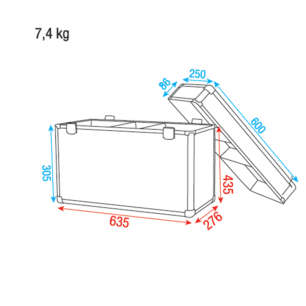 Showtec LCA-PHA6 Case für 2x Phantom 25/50