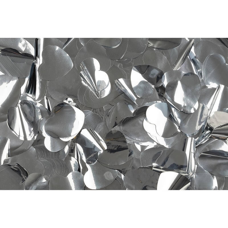 Showtec Show Confetti Metal silberne Herzen 1kg