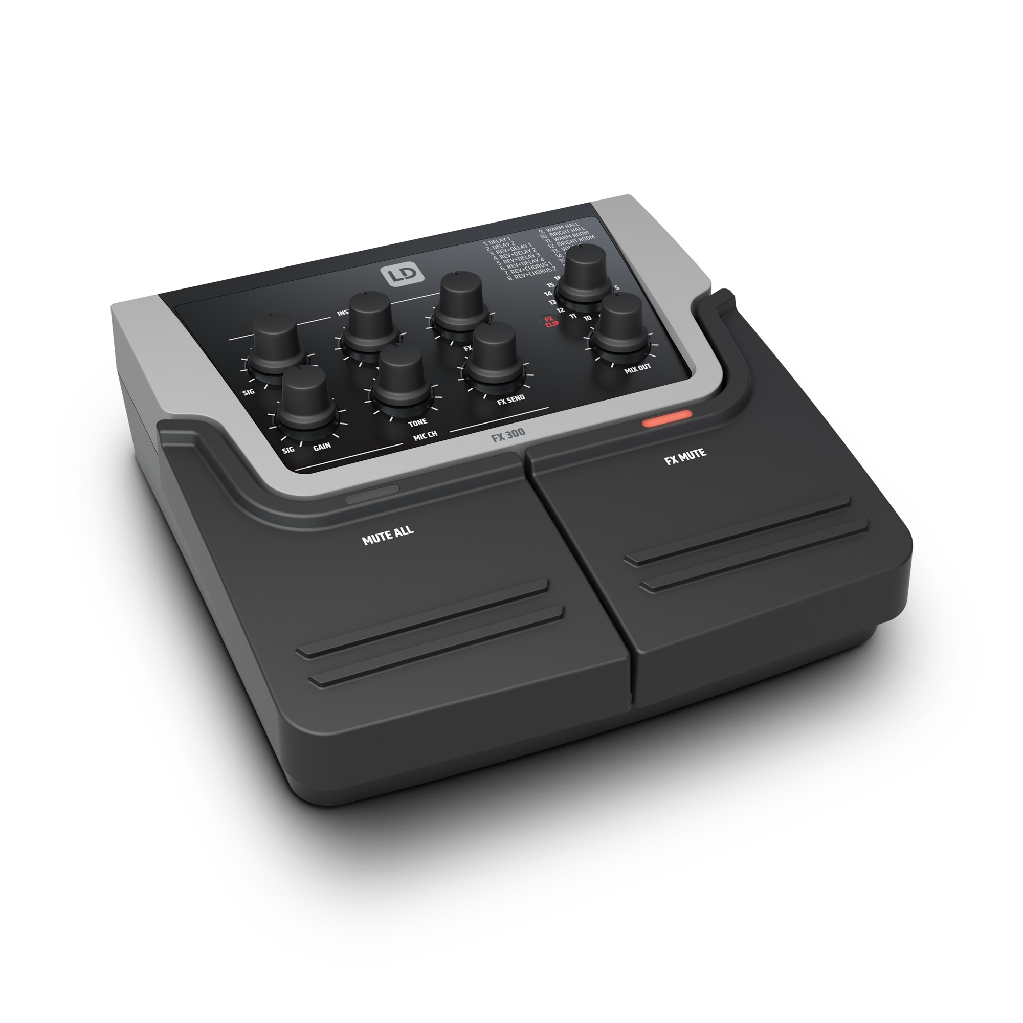 LD Systems FX300 2-Kanal-Pedal 16 digitale Effekte
