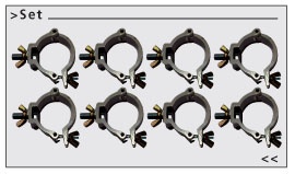 8x Global Truss Trussaufnehmer 30mm für 50er Truss