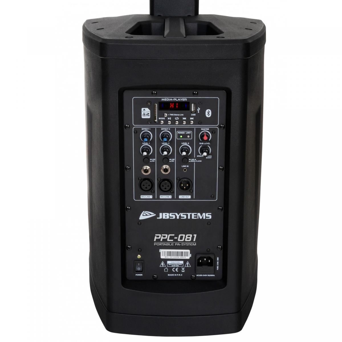 JB Systems PPC-081 Aktiv Säulensys.Media+Bluetooth