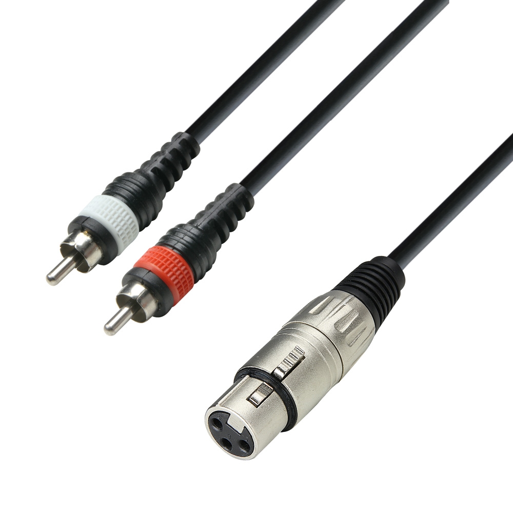 Adam Hall Cables K3YFCC0100 2xRCA/XLR female 1,0M.