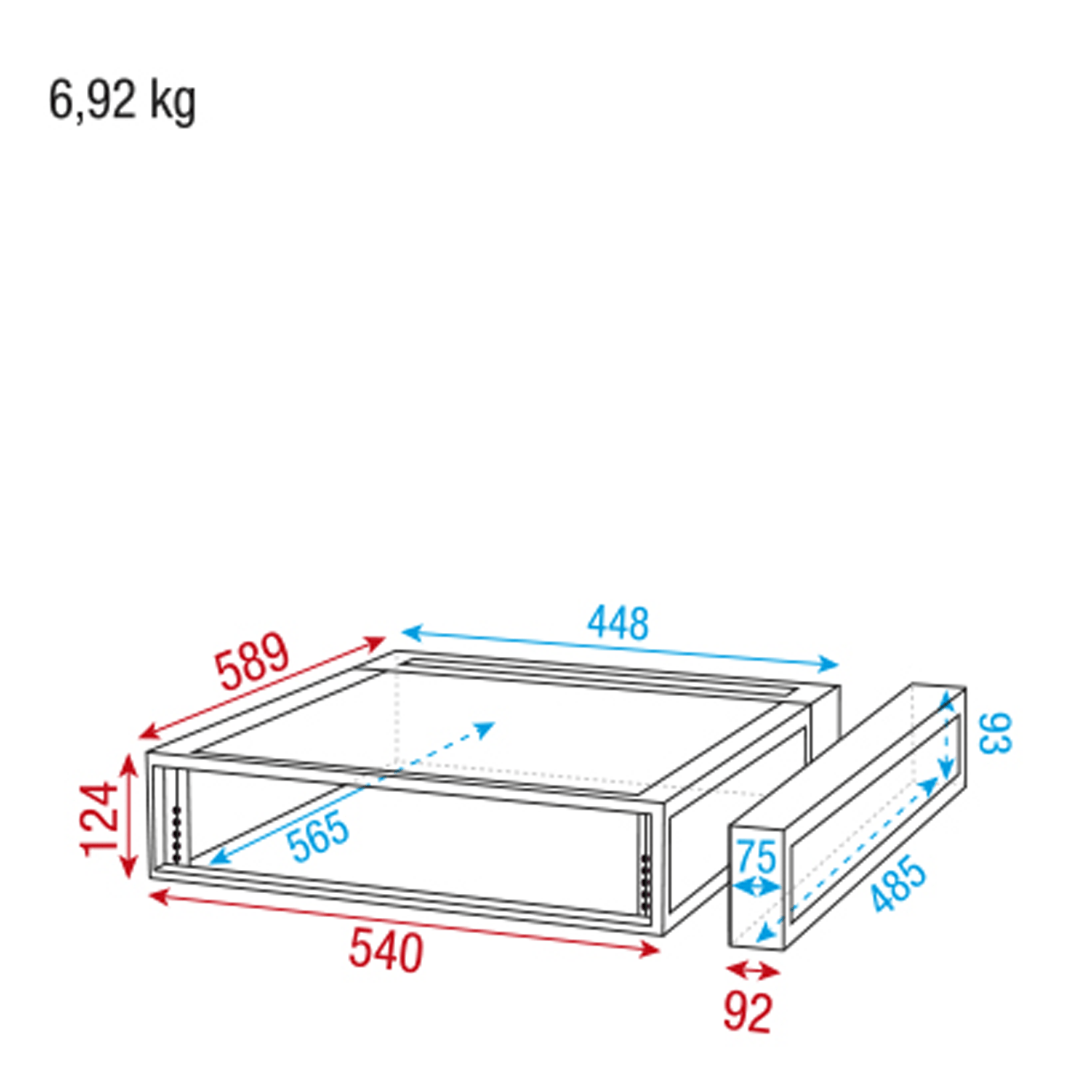 DAP Audio 19 Zoll Rack Double door 2HE