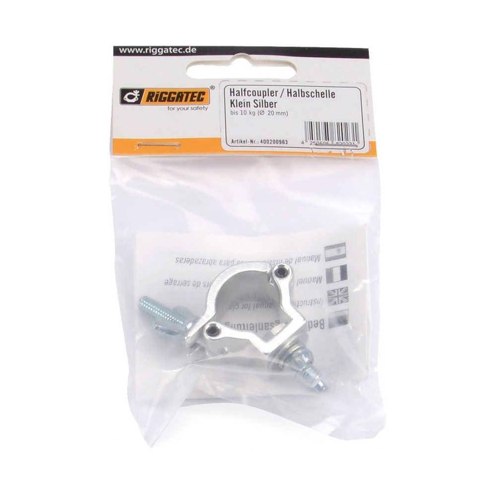 RIGGATEC 400200963 Halfcoupler klein (20mm) silber
