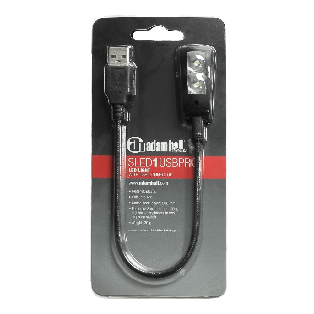Adam Hall SLED1USBPRO, USB LED Schwanenhalsleuchte