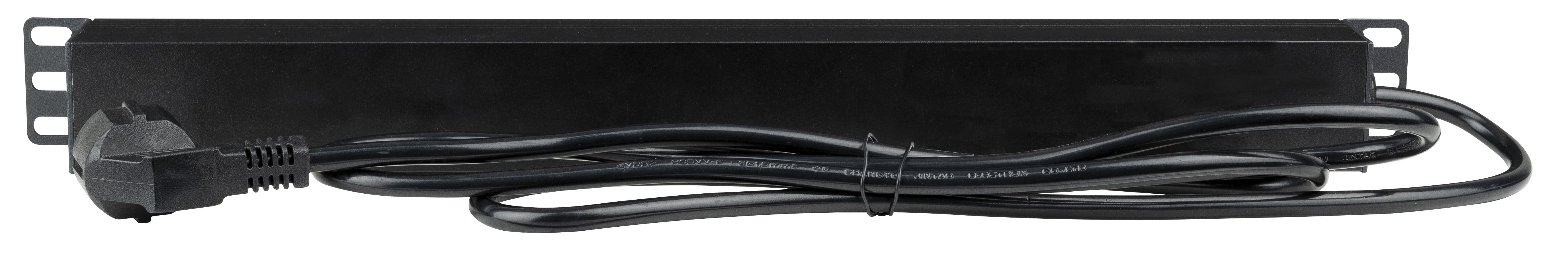 Showtec 19 Zoll 1U Socketstrip 7 mit Trennschalter