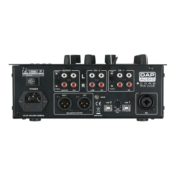 DAP Audio CORE MIX-2 USB 2-Kanal DJ-Mixer