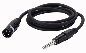 3pol. XLR male auf 6,3mm Klinke Stereo 3,00 Meter