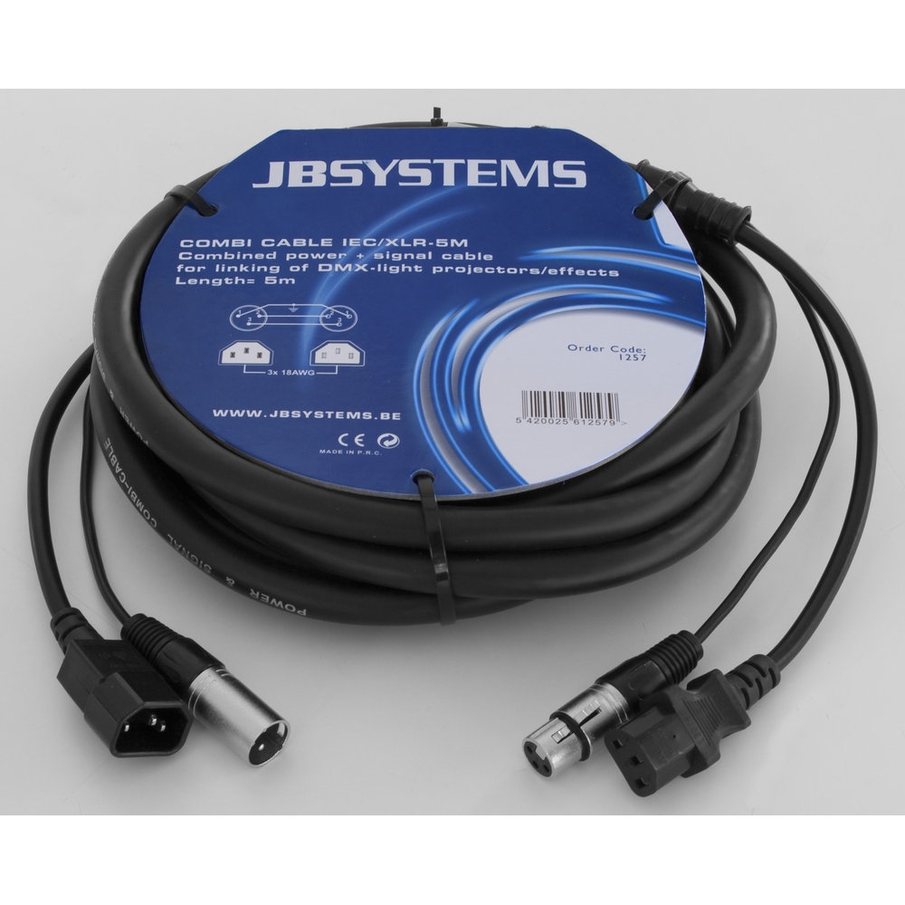 JB Systems Combi Cable IEC/XLR 5m