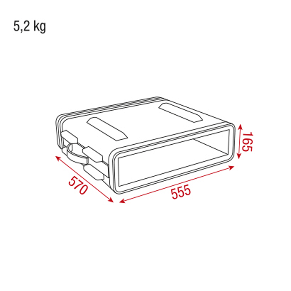 DAP RCA-DD2ABS DoubleDoor 2U ABS Case