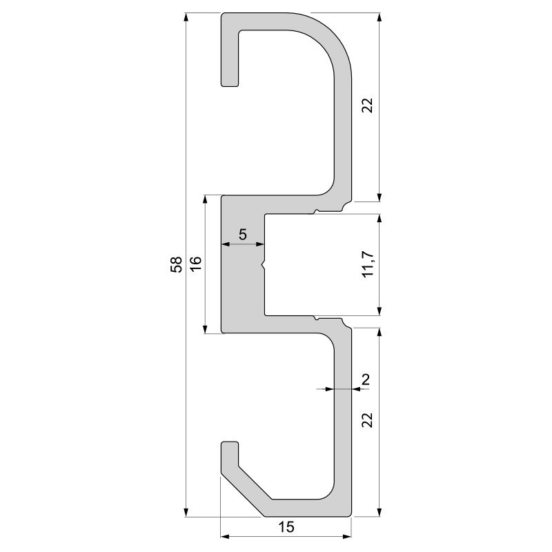 REPROFIL Sockelleisten-Profil AM-02-10 3m schwarz