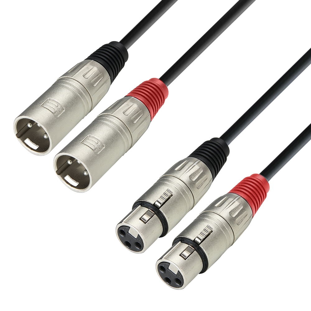 Adam Hall Cables K3TMF0100 2xXLR m./2xXLR f. 1,0 M