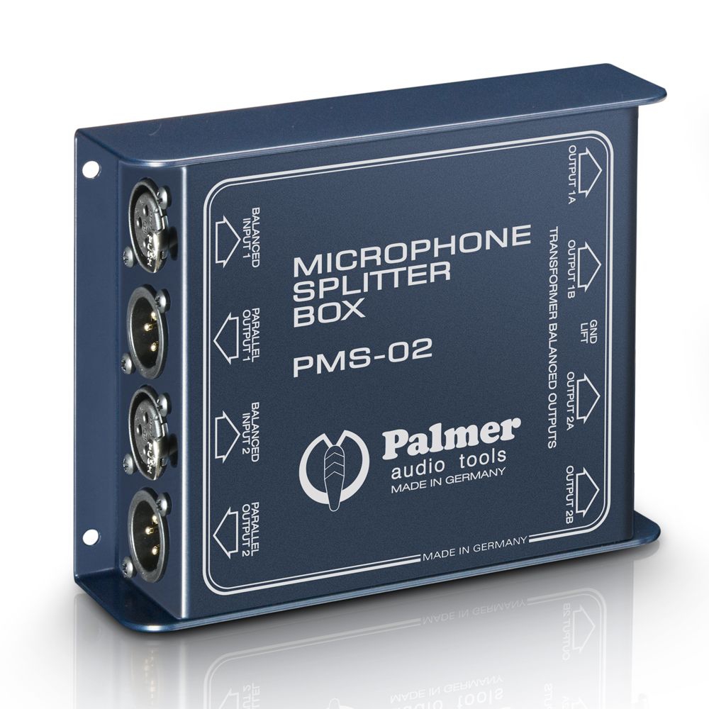 Palmer Pro PMS02,  Mikrofon Splitter 2 Kanalig