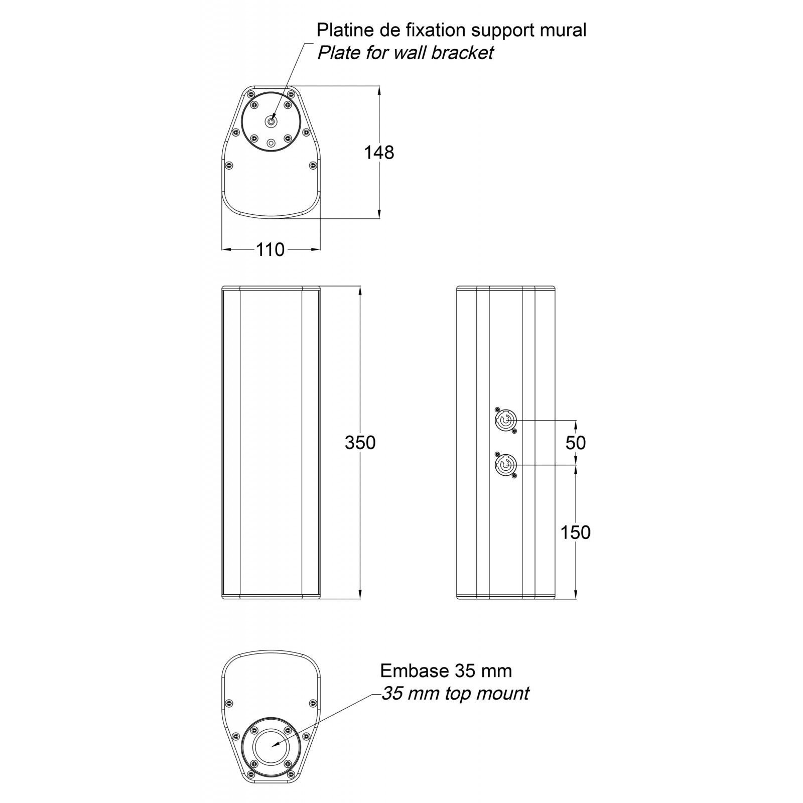 Audiophony iLINE43 Säulenlautsprecher