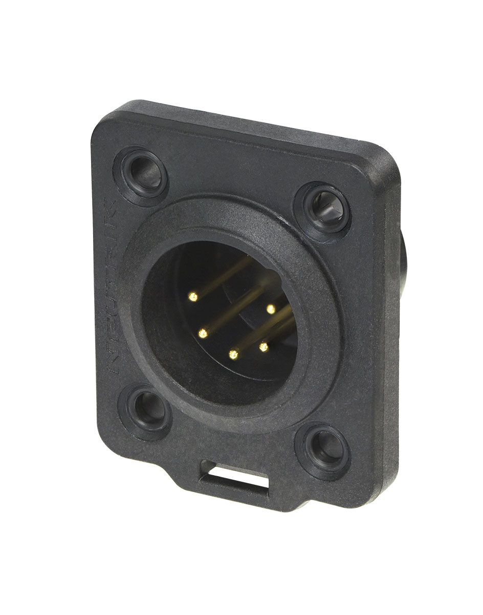 Neutrik XLR 5p. Chassis Male TOP Goldkontakte
