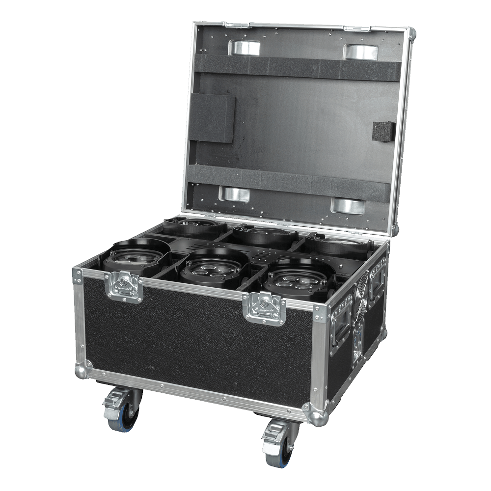 Showtec EventSpot 1600 Q4 Set 6x schwarz mit Case