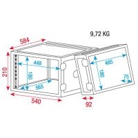 DAP RCA-DD4 DoubleDoor 4U Case