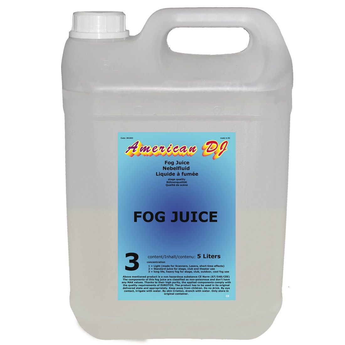 ADJ Fog juice 3 Heavy  5 Liter