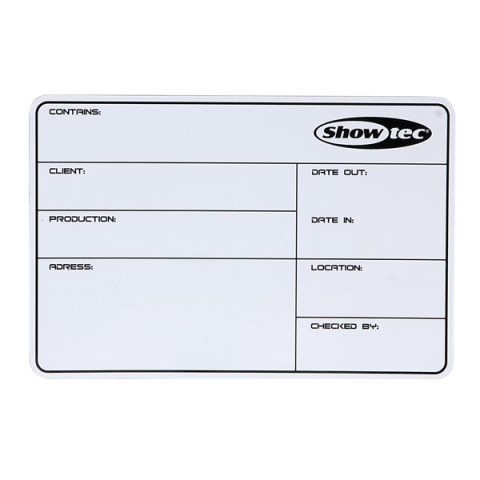 Showtec Flightcase Label