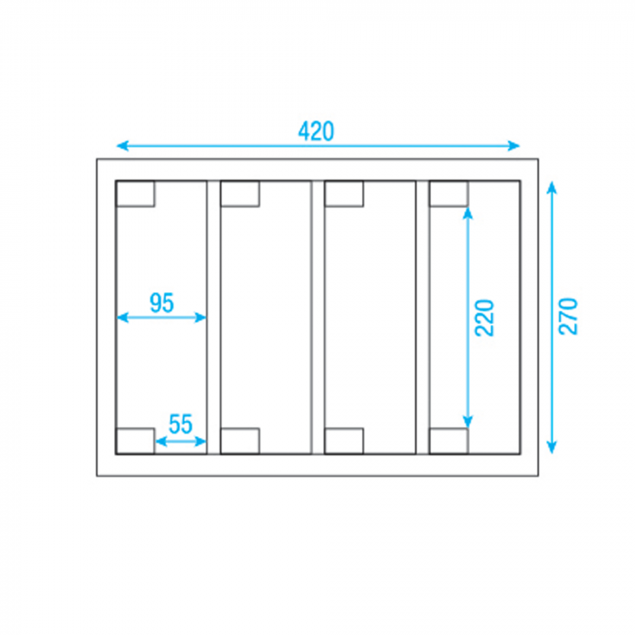 Dap Audio Case für 4x Flat PAR Scheinwerfer