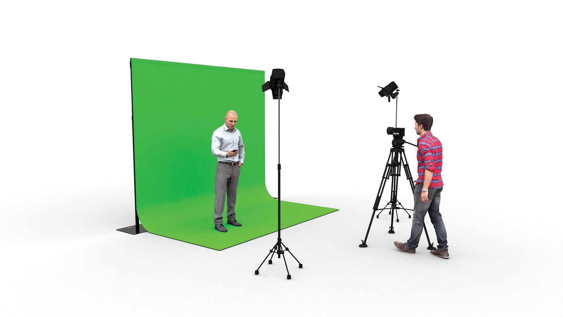 Wentex P&D Chromakey Curtain 3 m x 2,9 m