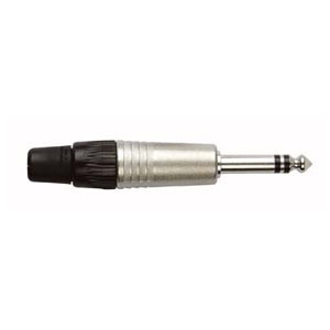 Stecker Klinke 6,3 Stereo, Nickel