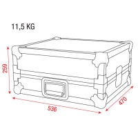 DAP ACA-MC3SH 19 Zoll Mixer case 9U with shelf