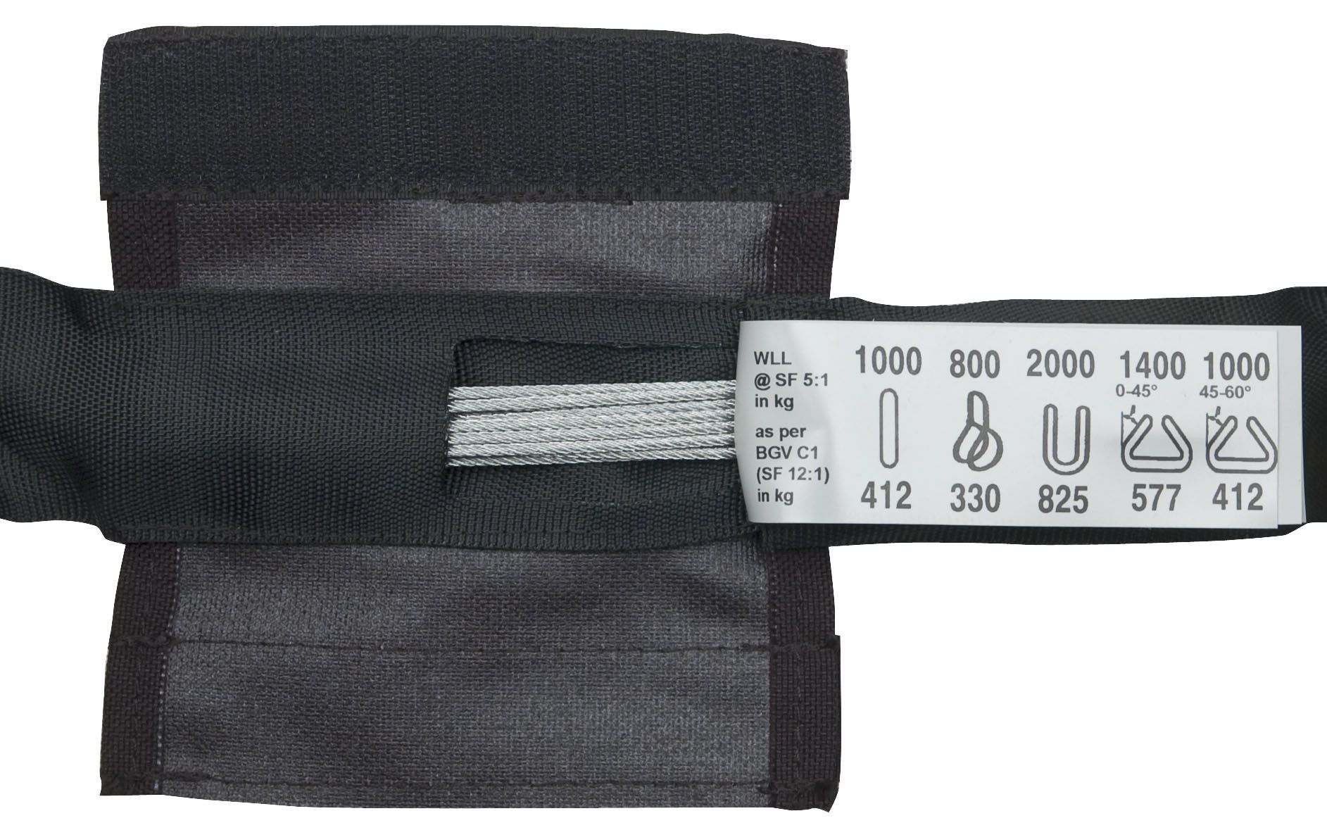 Eller Steel sling 2000 kg 1 m Sling with steelw
