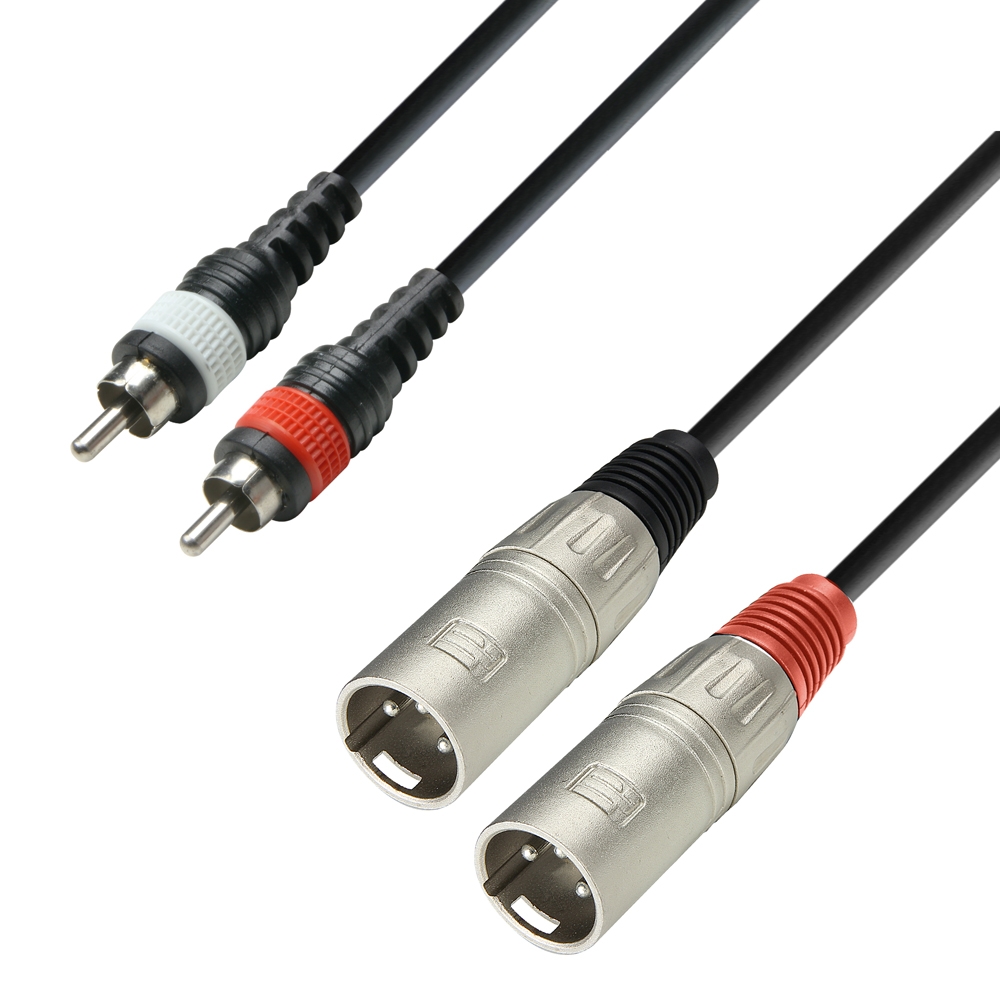 Adam Hall Cables K3TMC0100 2xRCA/2xXLR m. 1,0 M.