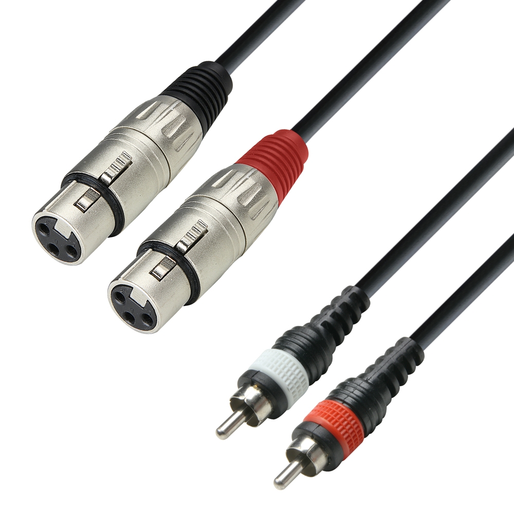 Adam Hall Cables K3TFC0100 2xRCA/2xXLR female 1 M.