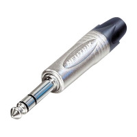 Neutrik NP-3-X Jack plug 6,3mm Stereo, Nickel hous