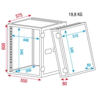 DAP RCA-DD12 DoubleDoor 12U Case