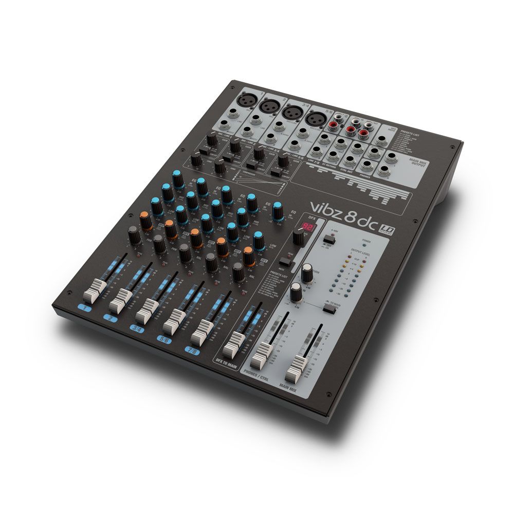 LD Systems VIBZ 8 DC - 8-Kanal Mischpult mit DFX