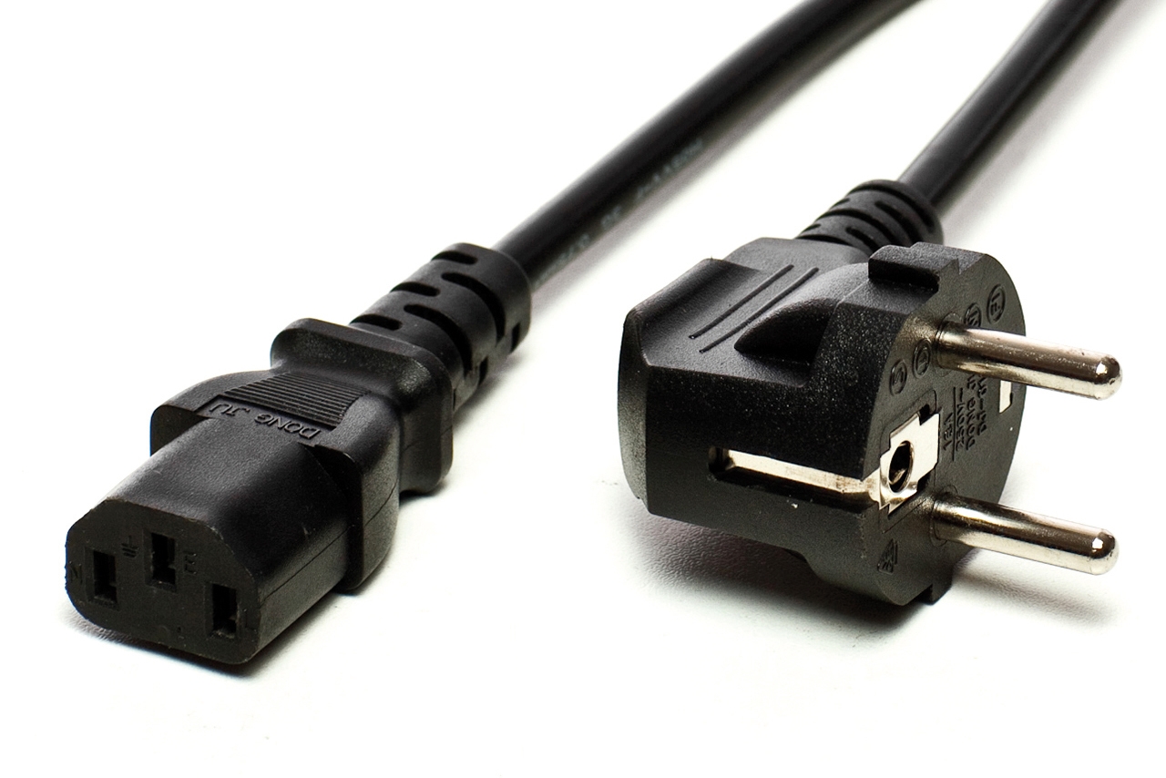 Kabel Kaltgeräte 2m Schuko/IEC
