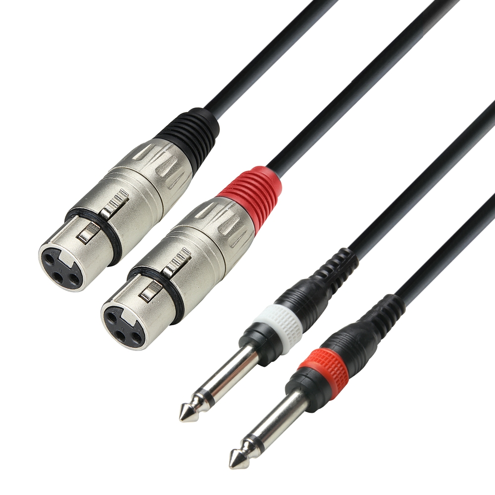 Adam Hall Cables K3TFP0600 2x6,3/2xXLR female 6 M.