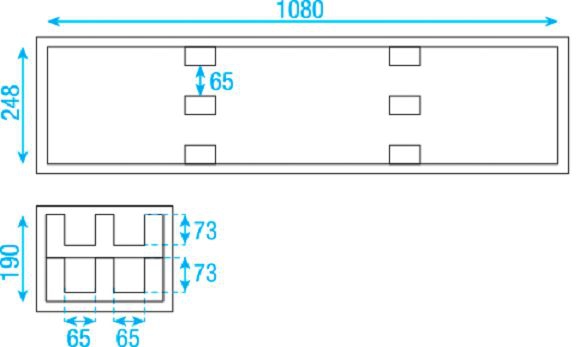 LCA-BAR2 Case for 4 x LED Bar Value line