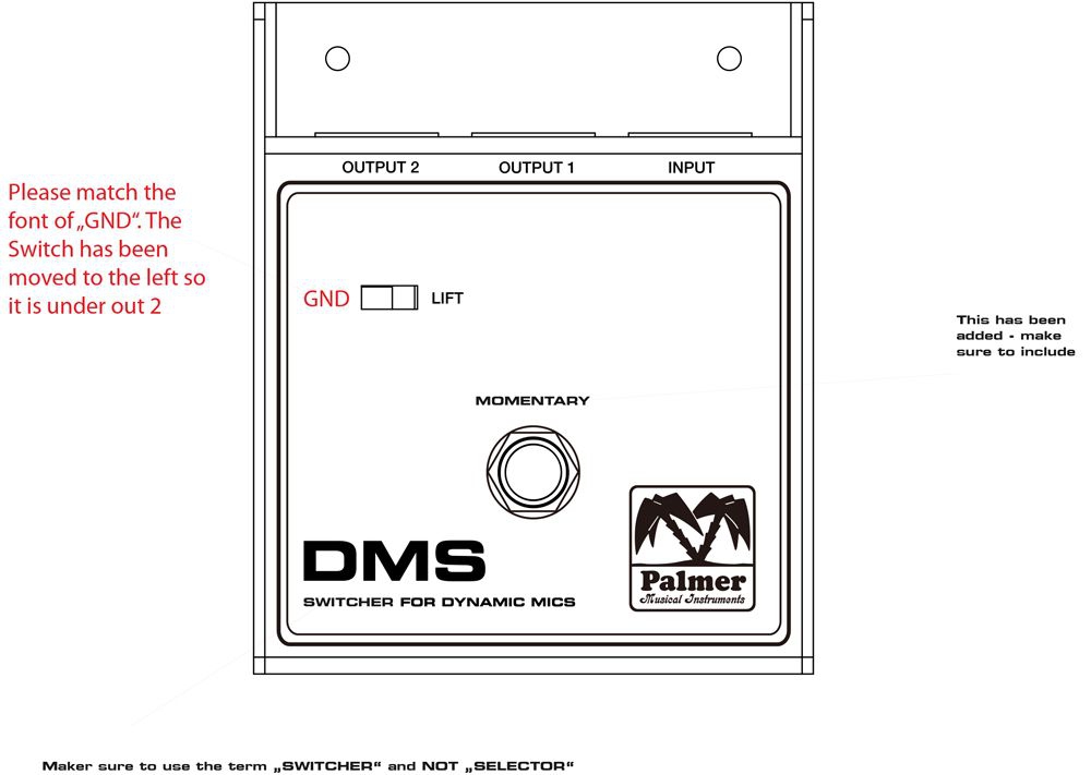 Palmer MI DMX, Umschalter für Dynamische Mikrofone