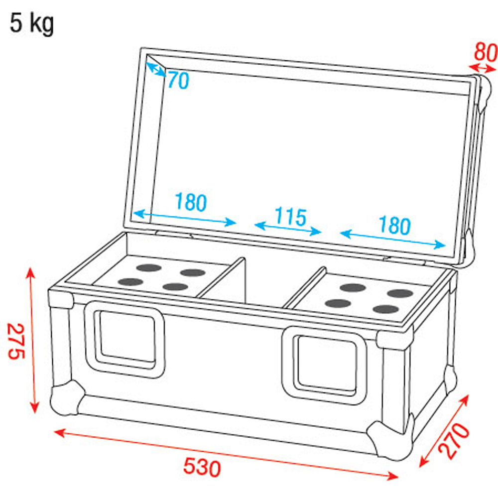 DAP ACA-MIC5 Pro Case for 12 mics