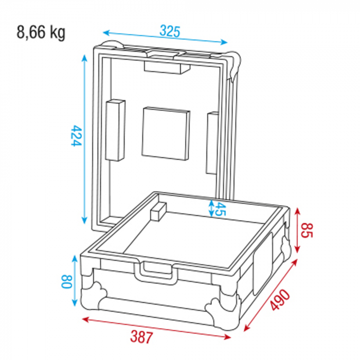 DAP DCA-DM3 Case for Pioneer/Technics mixer