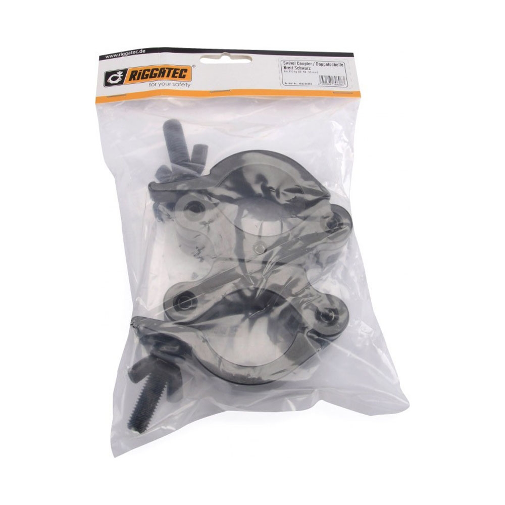 RIGGATEC 400200080 Swivel Coupler breit schwarz
