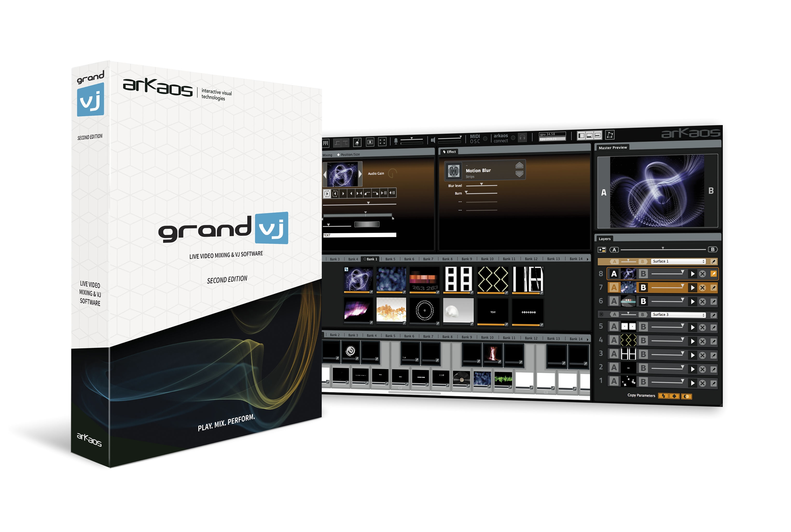 Arkaos Grand VJ 2.5 Video Mixing Software MAC/PC