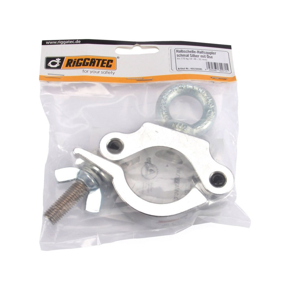 RIGGATEC 400200085 Halfcoupler schmal silber