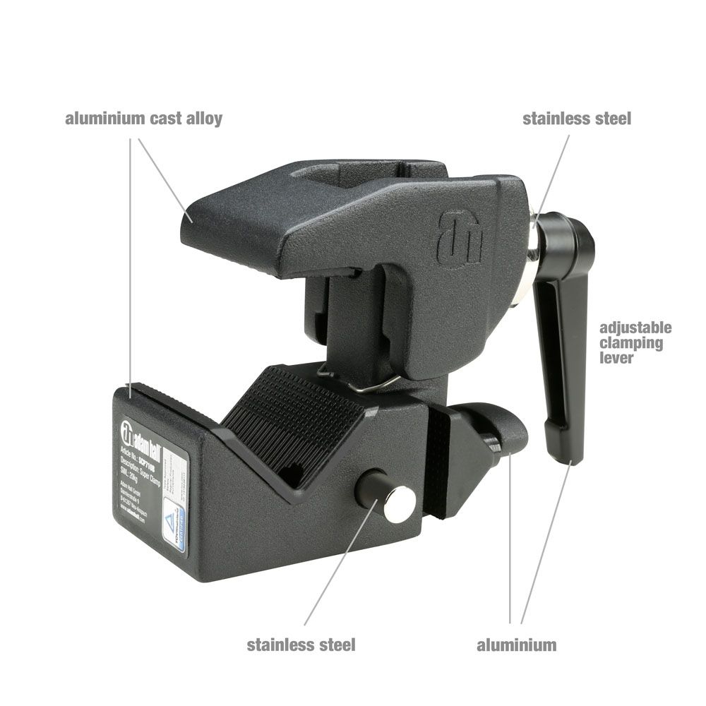 Adam Hall Superclam Universal Haken mit Knauf