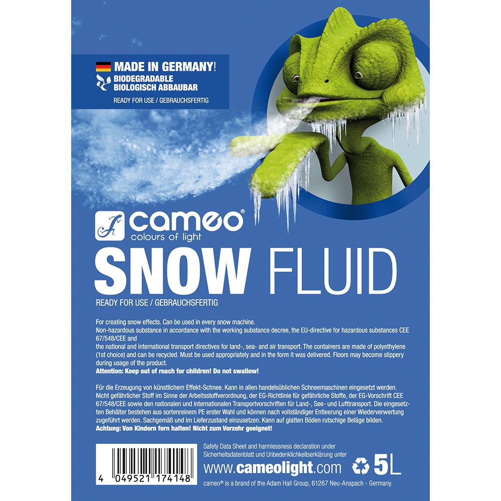 Cameo SNOW FLUID 5L Spezialfluid für Schneemaschin