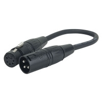 DAP 3 pin XLR Male to 5 pin XLR Female 25 cm