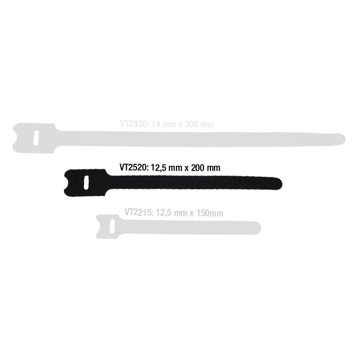 Adam Hall Kabelbinder 200x25mm schwarz