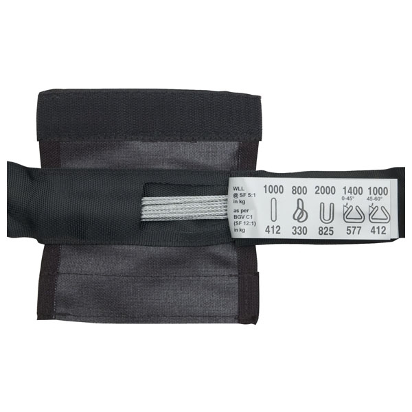 Eller Rundschlinge mit Stahlseil 150cm Belastung: 1000kg